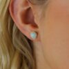 Elsa Green Moonstone Cabochon Earstuds Heidi Kjeldsen Jewellery ER4665 model
