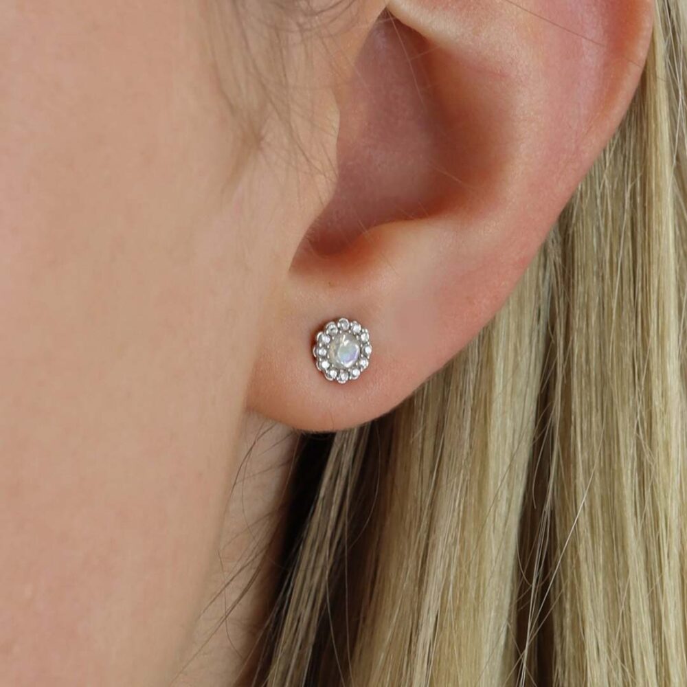 Elsa Moonstone Cluster Earrings Heidi Kjeldsen Jewellers ER4988