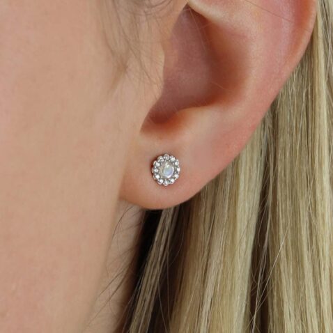 Elsa Moonstone Cluster Earrings Heidi Kjeldsen Jewellers ER4988