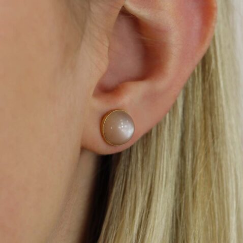 Elsa Peach Moonstone Earstuds Heidi Kjeldsen jewellers ER4942