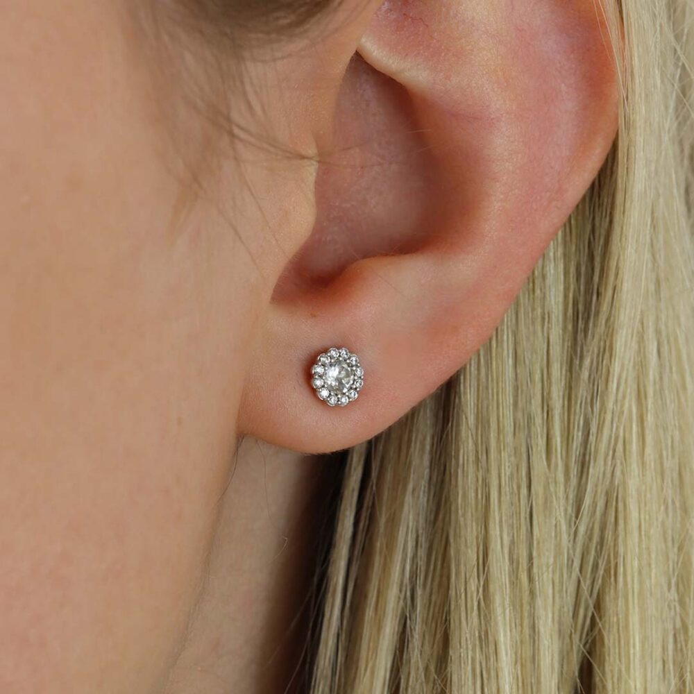 Elsa White Topaz Cluster Earrings Heidi Kjeldsen Jewellers ER4978