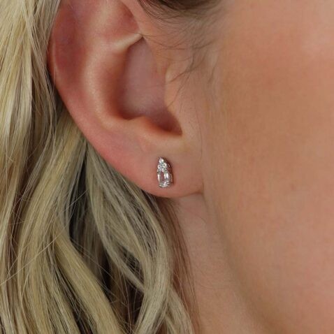 Elsa White Topaz Earrings Heidi Kjeldsen Jewellery ER4862 Model