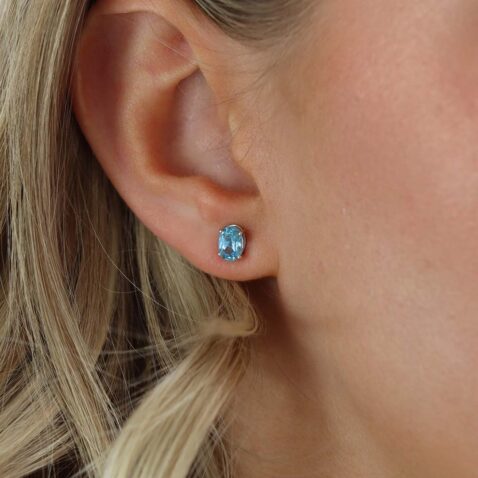 Freja Blue Topaz Oval Earrings Heidi Kjeldsen Jewellers ER6023