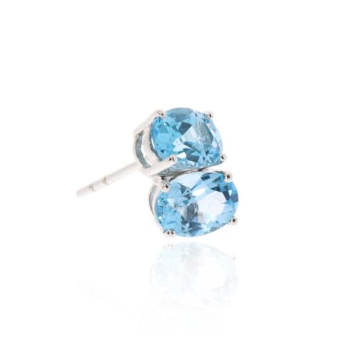 Freja Blue Topaz Oval Earrings Heidi Kjeldsen Jewellery ER6023 stack