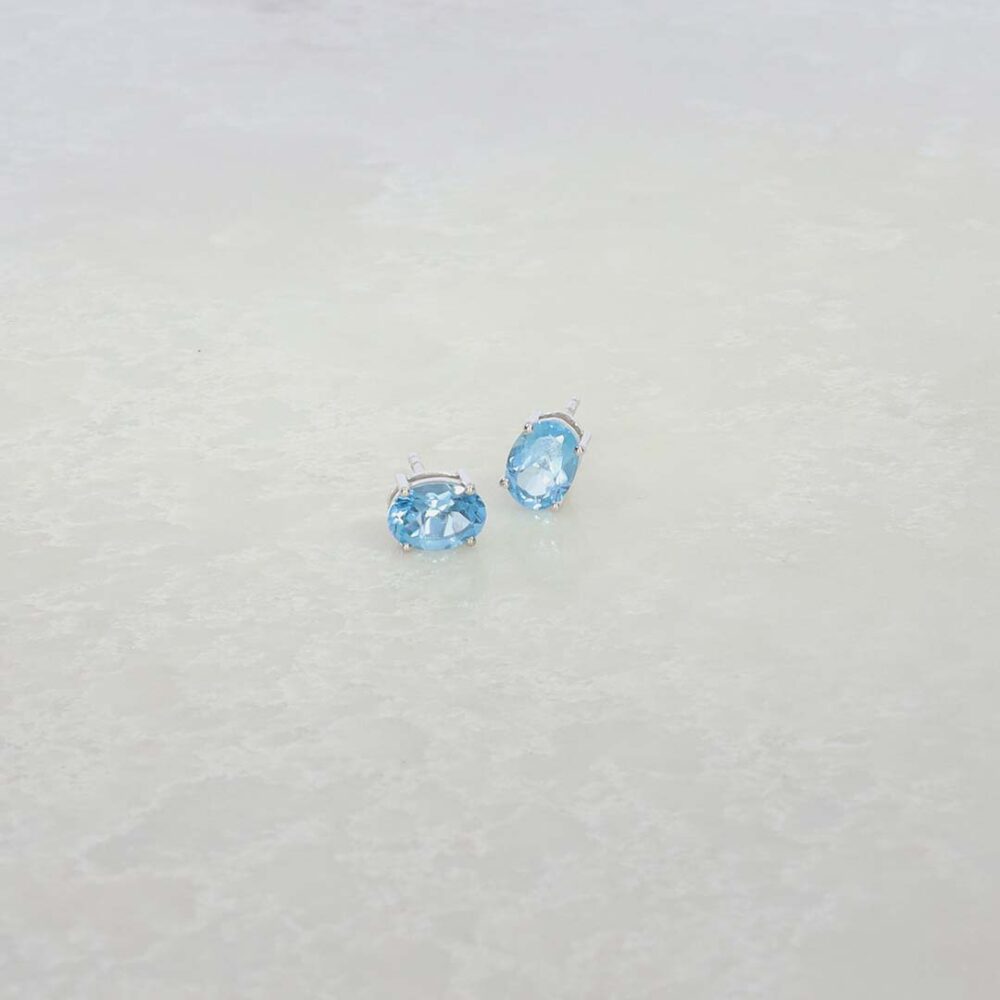 Freja Blue Topaz Oval Earrings Heidi Kjeldsen Jewellery ER6023 still