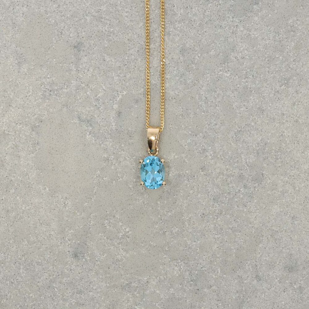 Freja Blue Topaz Pendant Heidi Kjeldsen Jewellers P1703 still