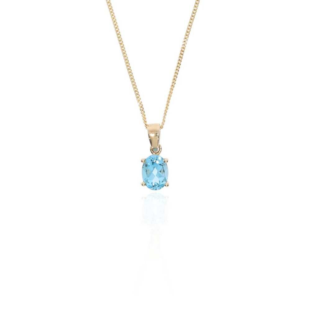 Freja Blue Topaz Pendant Heidi Kjeldsen Jewellers P1703 white