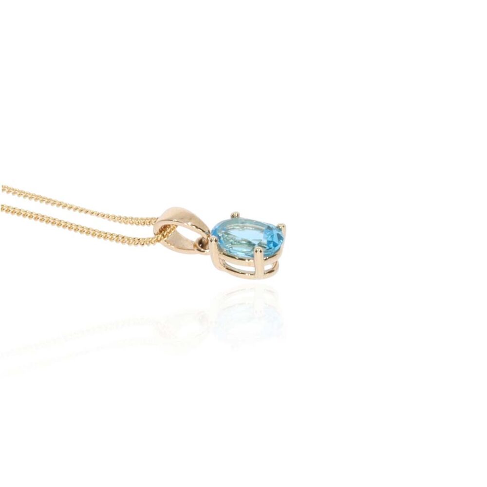 Freja Blue Topaz Pendant Heidi Kjeldsen Jewellers P1703 white1