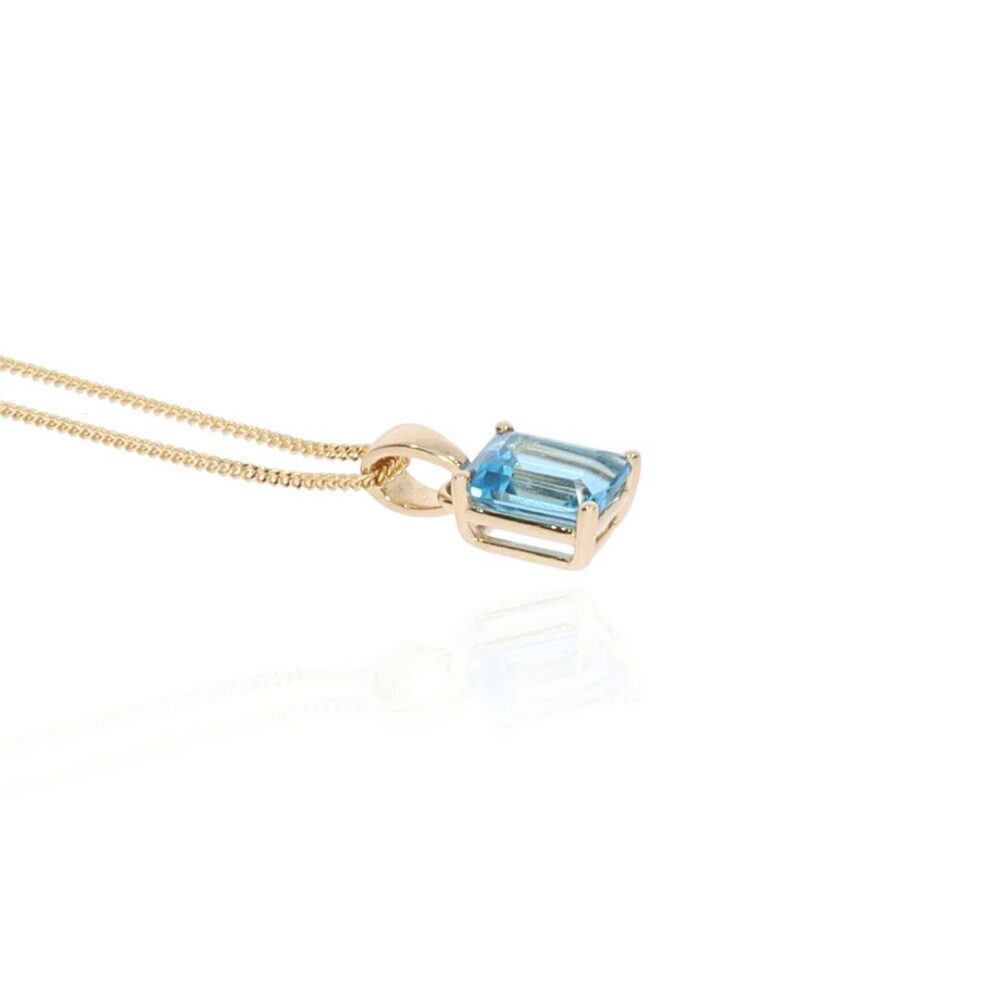 Freja Blue Topaz Pendant Heidi Kjeldsen Jewellers P1705 white
