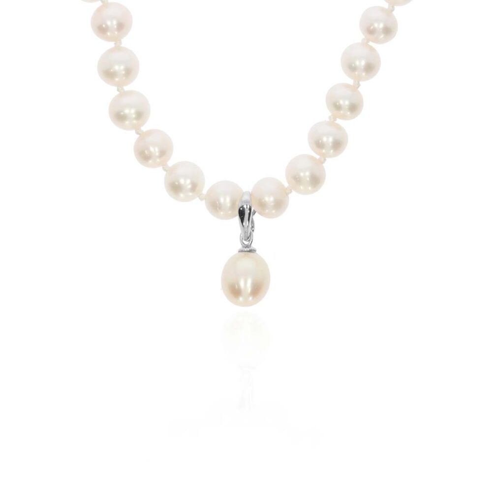 Margit Cultured Pearl White Gold Enhancer Heidi Kjeldsen Jewellery P1663 white