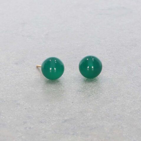 Naja Green Agate Cabochon And Gold Earrings Heidi Kjeldsen Jewellery ER6045 still