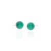 Naja Green Agate Cabochon And Gold Earrings Heidi Kjeldsen Jewellery ER6045 white