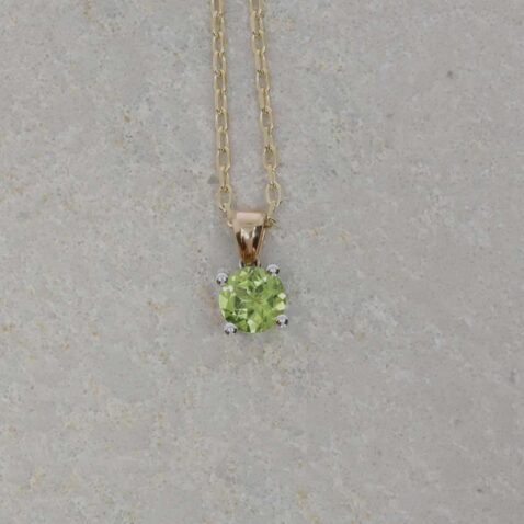 Nanna Peridot White Yellow Gold Pendant Heidi Kjeldsen Jewellery P1081 still