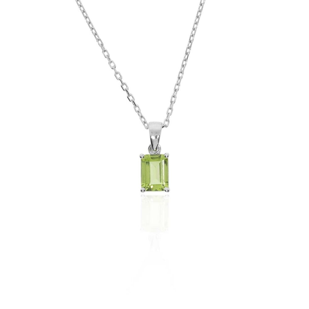 Nanna Peridot and White Gold Pendant Heidi Kjeldsen Jewellery P1731 white1