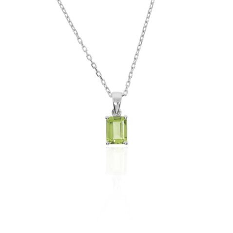 Nanna Peridot and White Gold Pendant Heidi Kjeldsen Jewellery P1731 white1