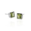 Nanna Peridot and White Gold Rubover Set Earrings Heidi Kjeldsen Jewellery ER6034 white1