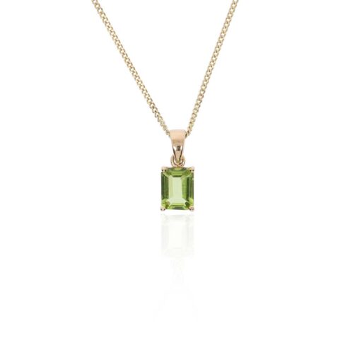 Nanna Peridot and Yellow Gold Pendant Heidi Kjeldsen Jewellery P1704 white