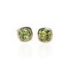 Nanna Peridot and Yellow Gold Rubover Set Earrings Heidi Kjeldsen Jewellery ER6028 white1