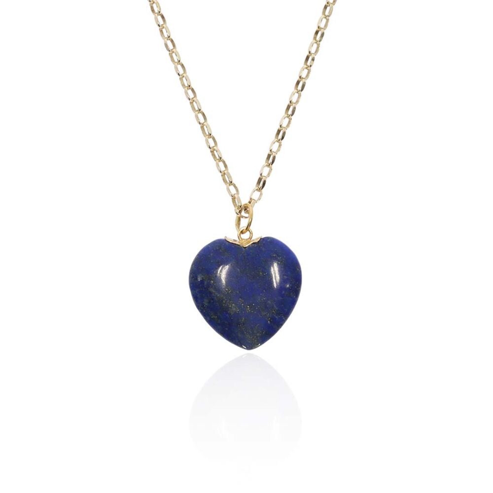 Birgit Lapis Lazuli Heart Pendant Heidi Kjeldsen Jewellery P1708 white