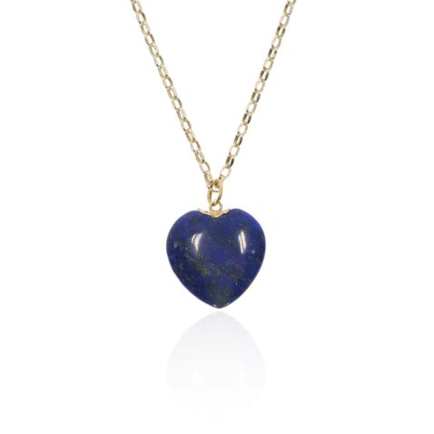 Birgit Lapis Lazuli Heart Pendant Heidi Kjeldsen Jewellery P1708 white