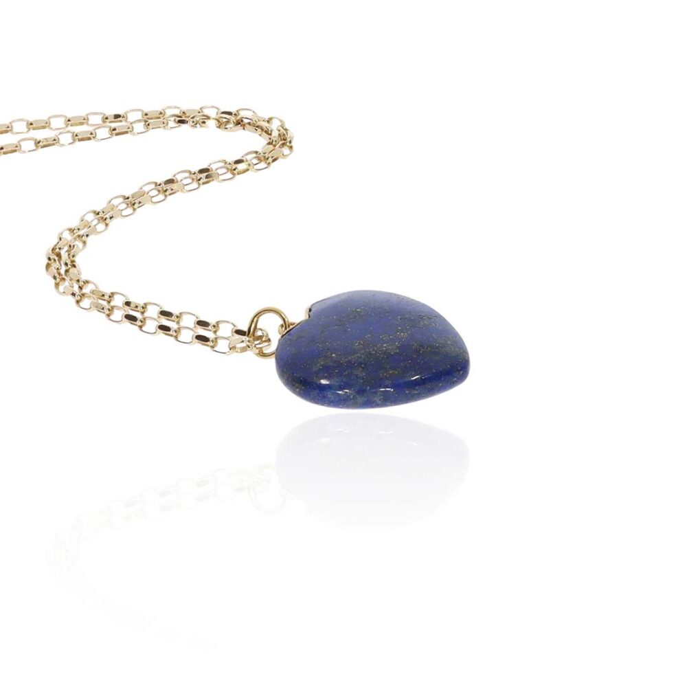 Birgit Lapis Lazuli Heart Pendant Heidi Kjeldsen Jewellery P1708 white1