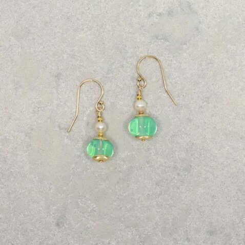 Heidi Green Murano Glass Pearl Drop Earrings Heidi Kjeldsen jewellery ER5027 still