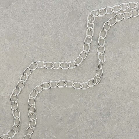Helle Close Cut Trace Silver Chain Heidi Kjeldsen Jewellery SILCTR17.2 still