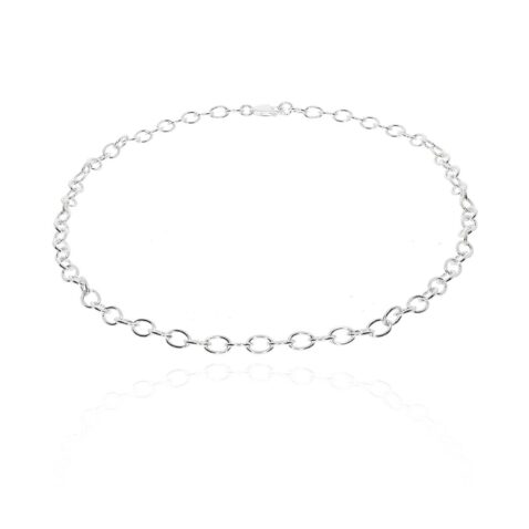 Helle Close Cut Trace Silver Chain Heidi Kjeldsen Jewellery SILCTR17.2 white1