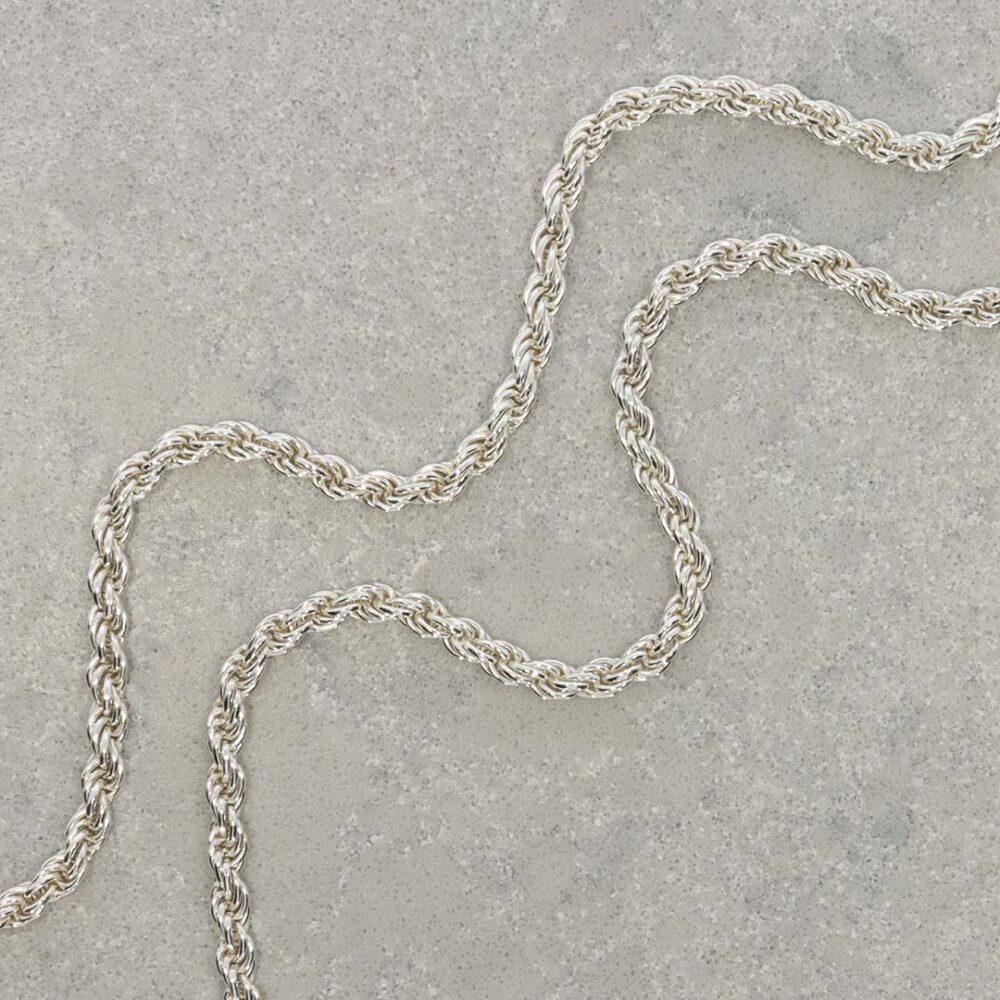 Helle Rope Silver Chain Heidi Kjeldsen Jewellery Silrope18 still