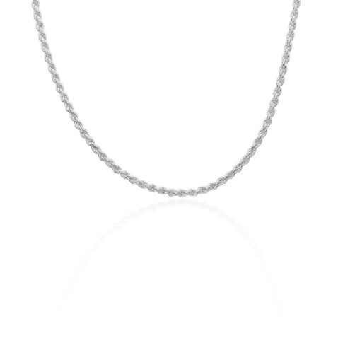 Helle Rope Silver Chain Heidi Kjeldsen Jewellery Silrope18 white