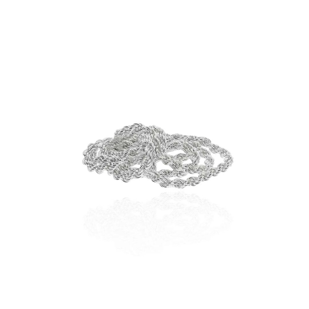 Helle Rope Silver Chain Heidi Kjeldsen Jewellery Silrope18 white1