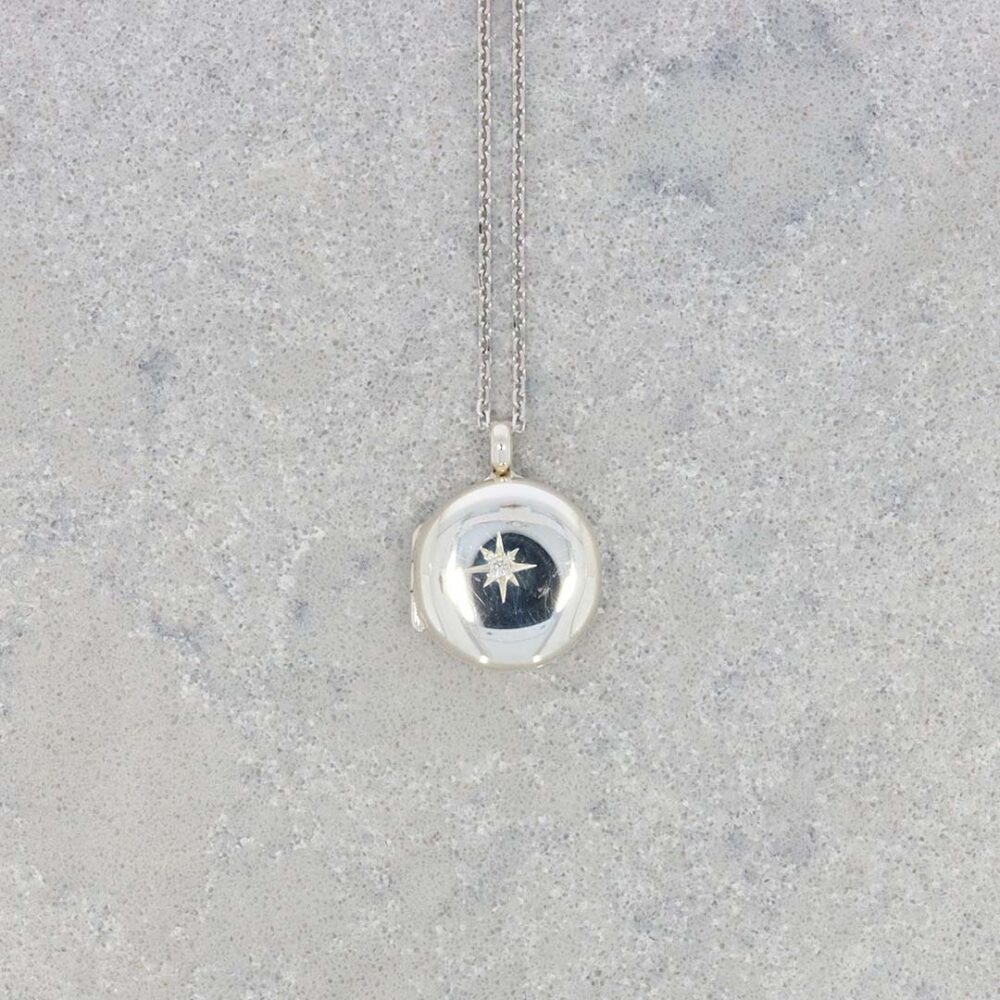 Helle Silver Diamond Star Locket Heidi Kjeldsen Jewellery P1699 still