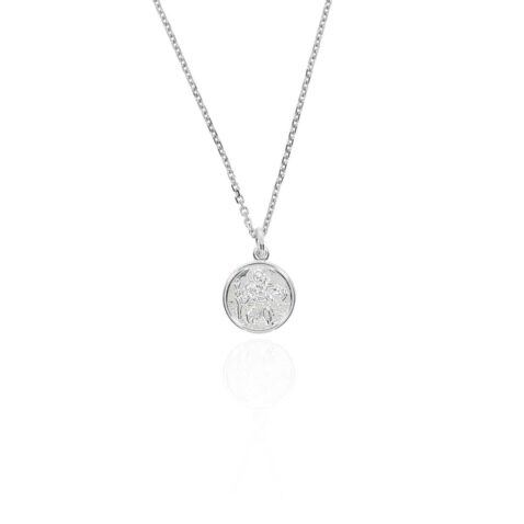 Helle Silver St Christopher Pendant Heidi Kjeldsen Jewellery P1697 white