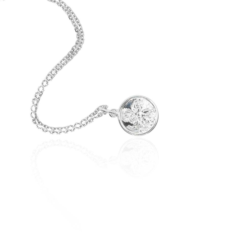 Helle Silver St Christopher Pendant Heidi Kjeldsen Jewellery P1697 white1