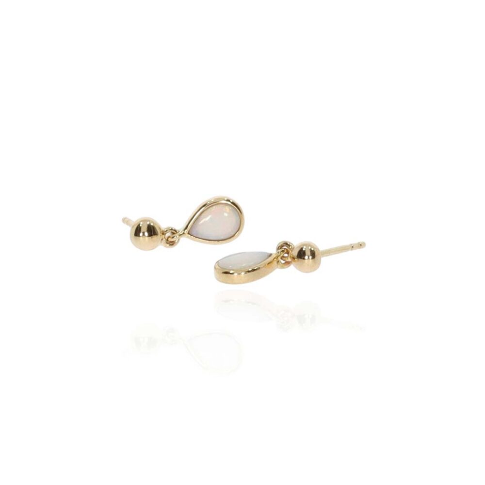 Per Opal Pear Shaped Drop Earrings Heidi Kjeldsen Jewellery ER5121 white