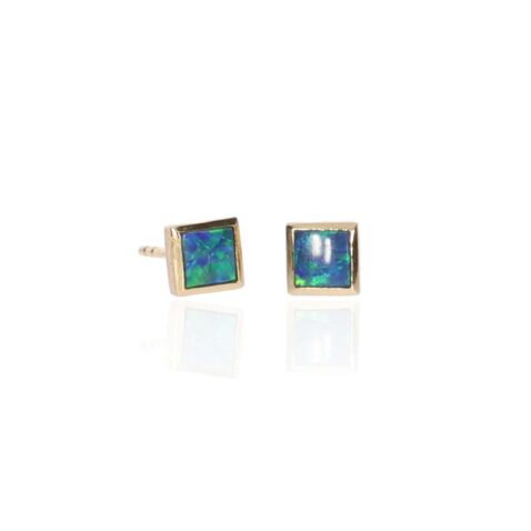 Per Opal Square Doublet Earrings Heidi Kjeldsen Jewellery ER5117 white