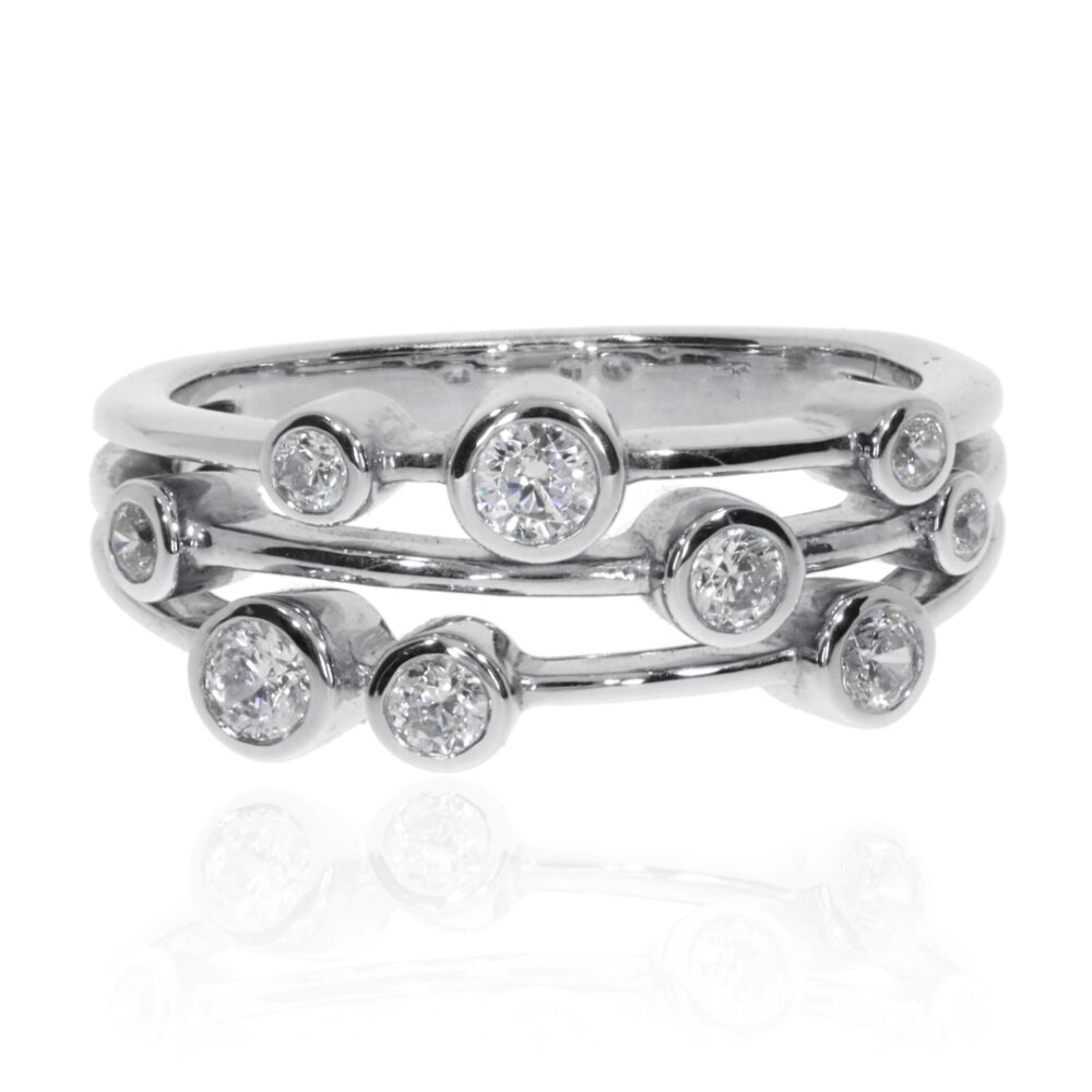 Trine Diamond Bubble ring by Heidi Kjeldsen Jewellery R1634s front