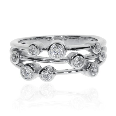Trine Diamond Bubble ring by Heidi Kjeldsen Jewellery R1634s front