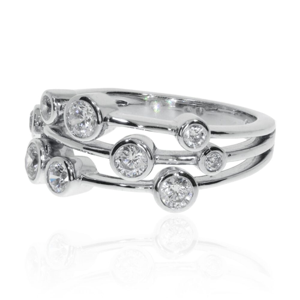 Trine Diamond Bubble ring by Heidi Kjeldsen Jewellery R1634s side