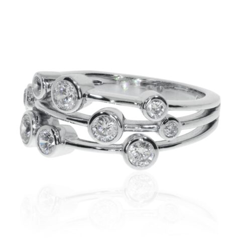 Trine Diamond Bubble ring by Heidi Kjeldsen Jewellery R1634s side