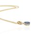 Sara Blue Sapphire Pear shaped Pendent Heidi Kjeldsen Jewellery P1710 white1