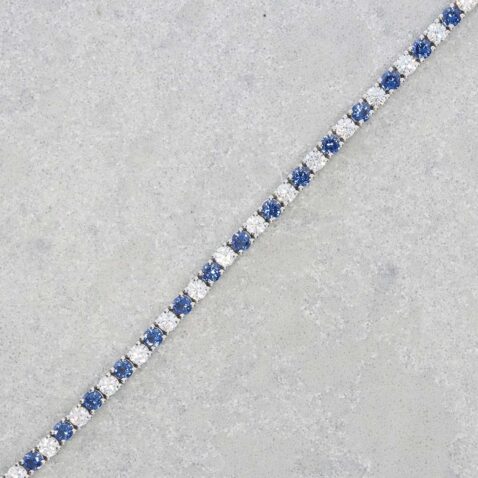Sara Blue White Tennis Bracelet Heidi Kjeldsen Jewellery BL4177s still