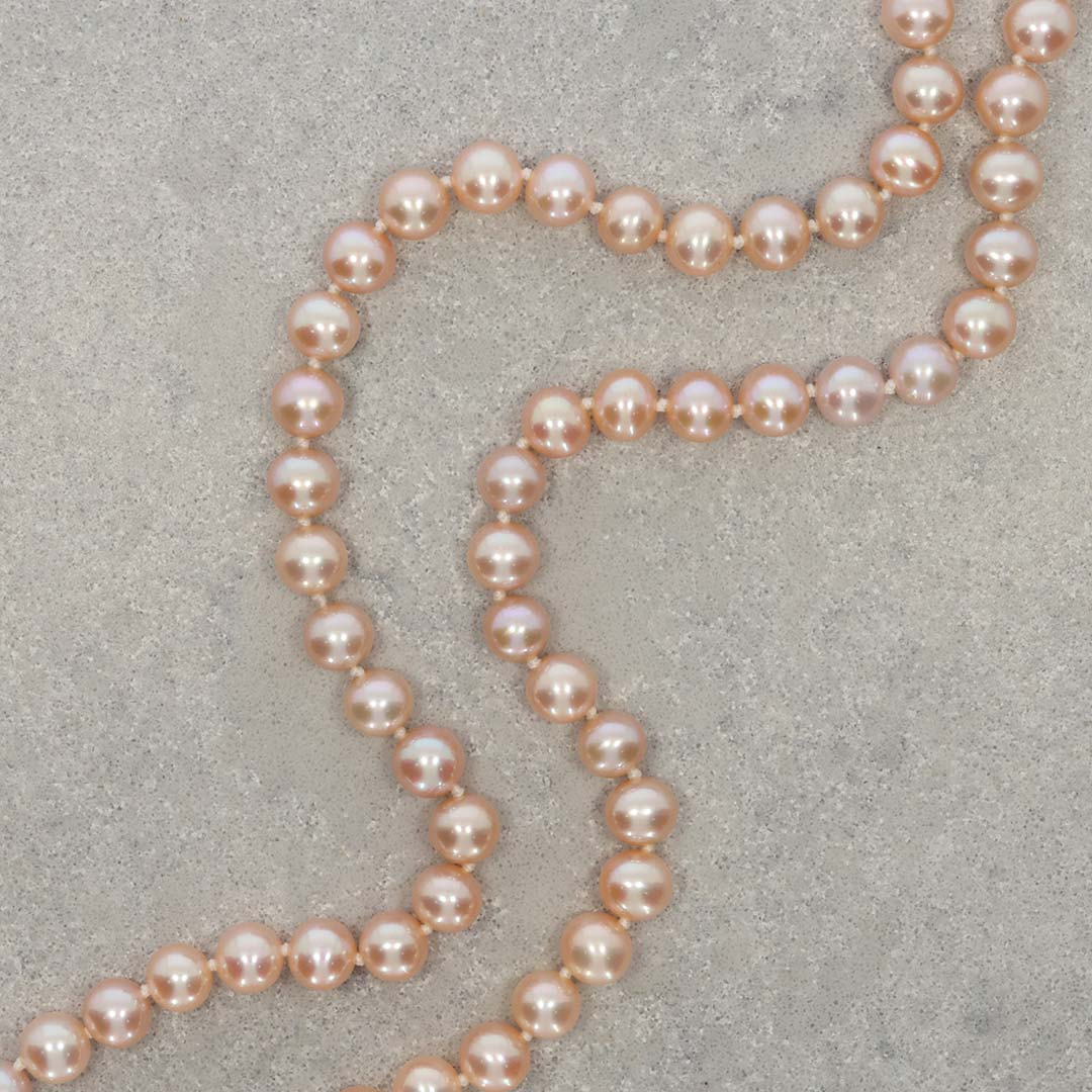 Alma Pink Freshwater Pearl Necklace NL1354 still By Heidi Kjeldsen Jewellery