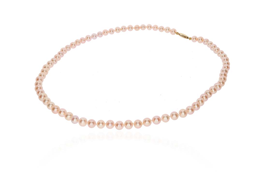 Alma Pink Freshwater Pearl Necklace NL1354 white By Heidi Kjeldsen Jewellery