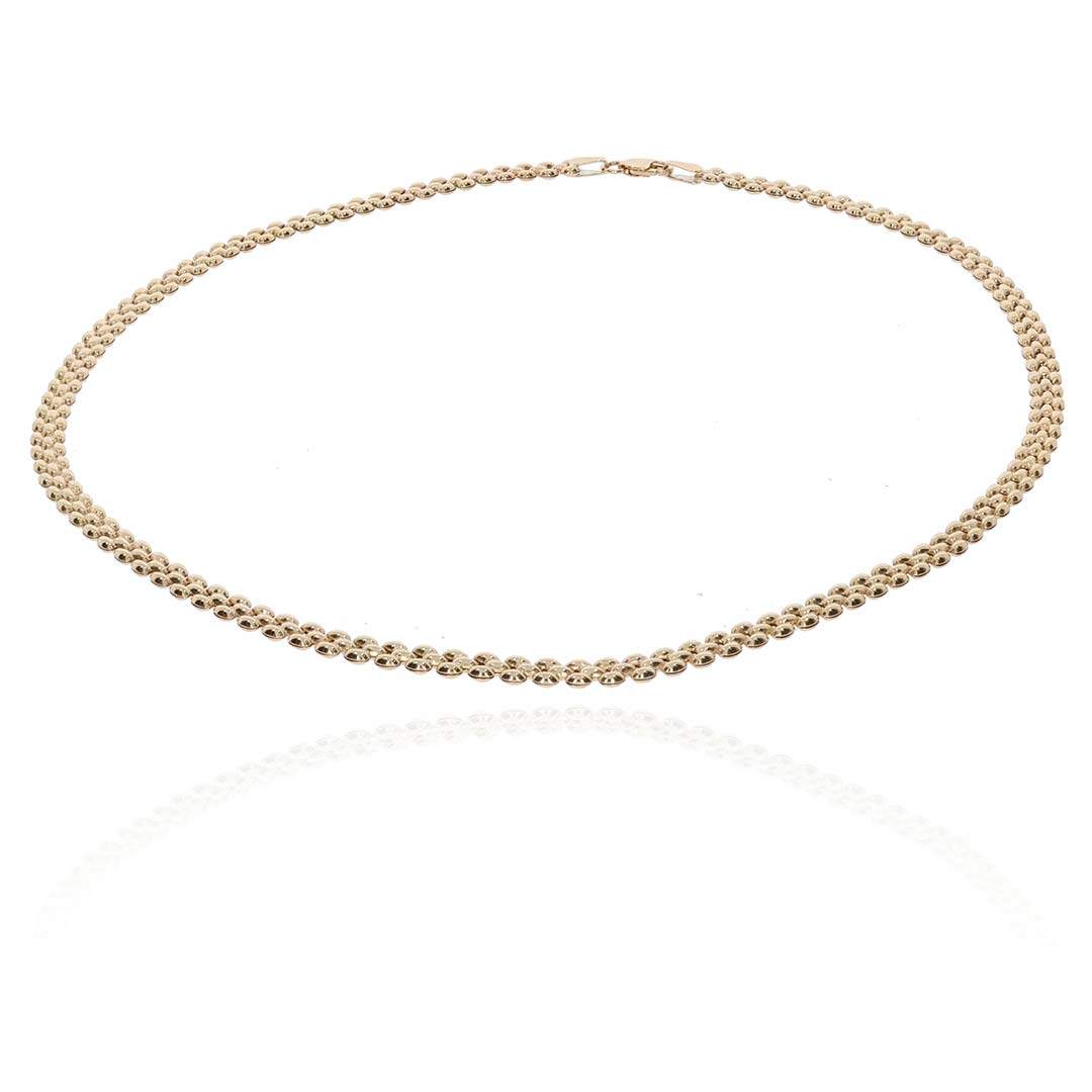 Eliza 9ct Gold Brick Necklace Heidi Kjeldsen Jewellery NL1352 white