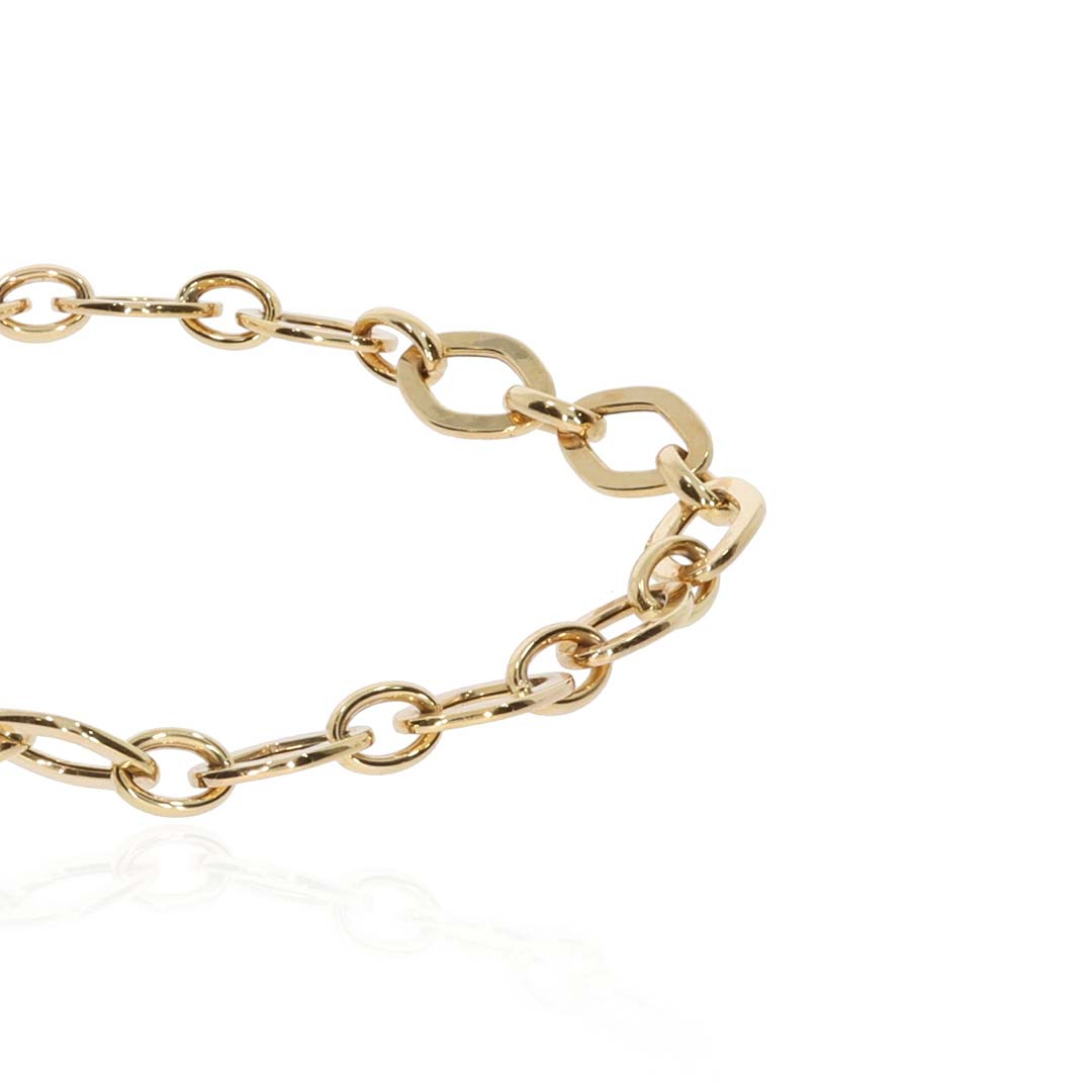 Eliza 9ct Yellow Gold Hollow Link Bracelet Heidi Kjeldsen Jewellery BL4172 side