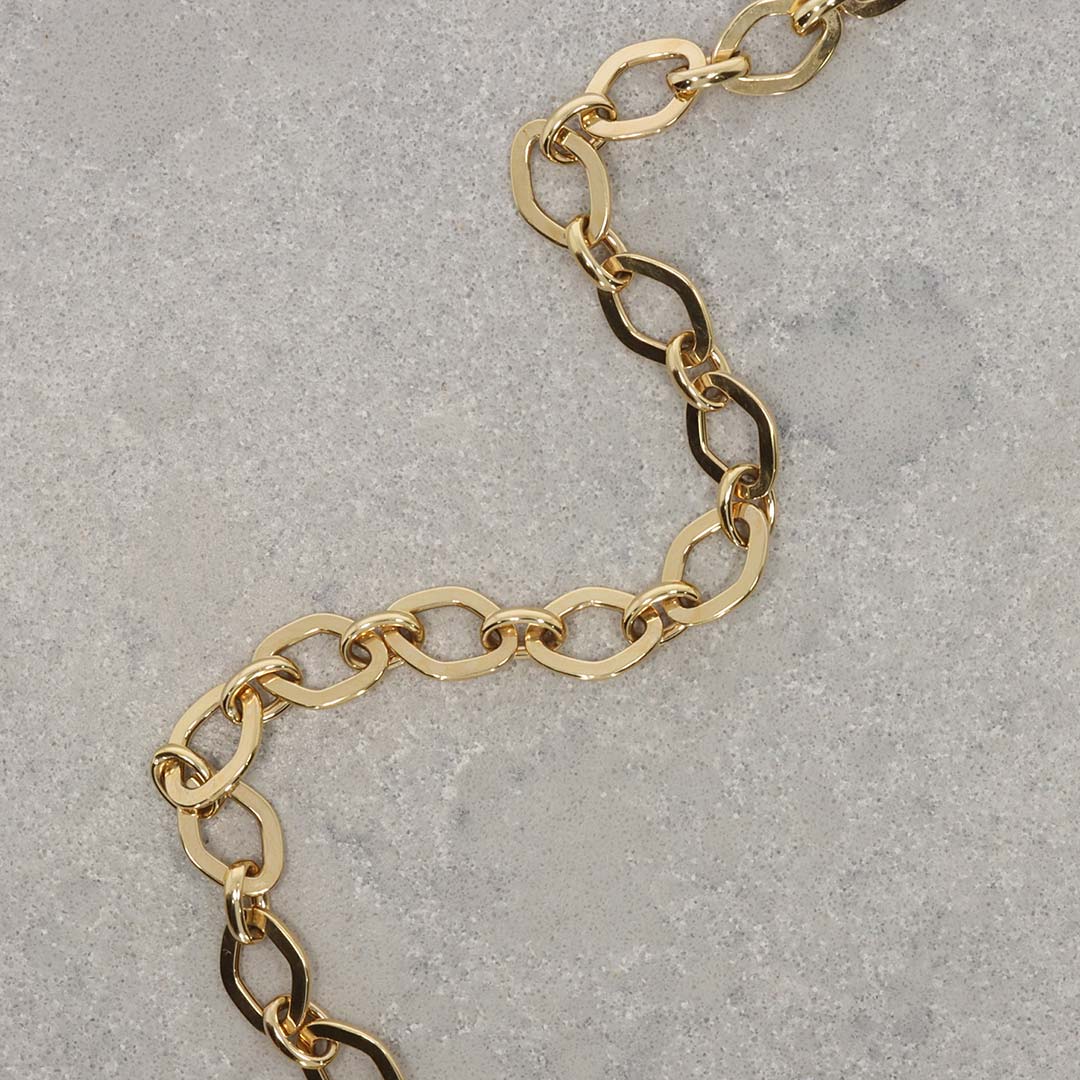 Eliza 9ct Yellow Gold Hollow Link Bracelet Heidi Kjeldsen Jewellery BL4172 still