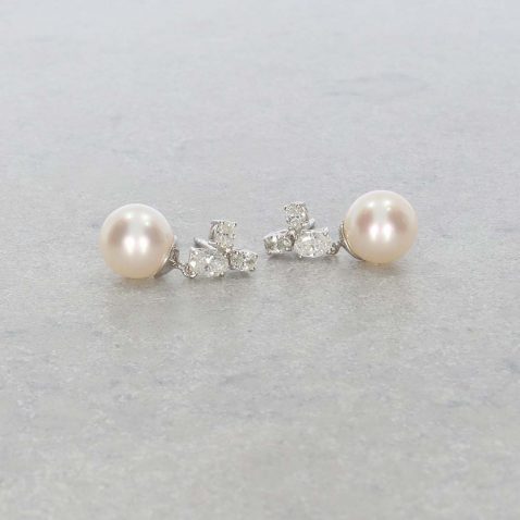 Margit Akoya Pearl and Diamond Drop Earrings Heidi Kjeldsen Jewellery ER6086 still
