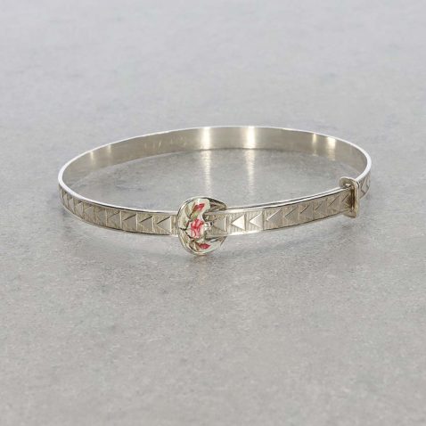 Clara Preloved Ornate Silver Christening Bangle PLBL0014 Heidi Kjeldsen Jewellery still