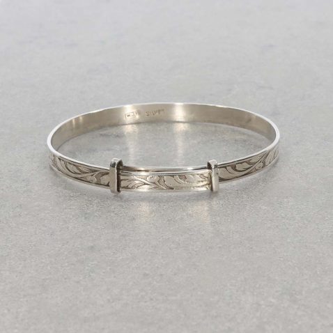 Clara Preloved Silver Christening Bangle PLBL0016 Heidi Kjeldsen Jewellery still